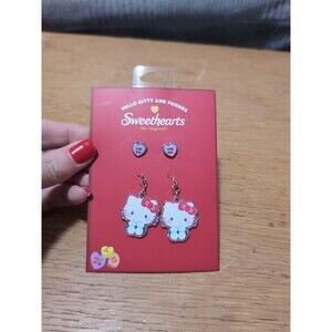 2 CT Hello Kitty Valentine's Day Earring Sets Sweethearts